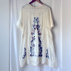 FREE PEOPLE Embroidered Mini Dress Size M (approx)